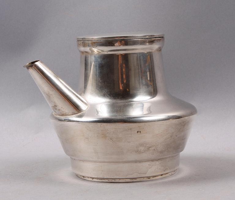 KANNA MED LOCK, silver, Bertil Berggren Askenström 1988. Vikt 419 gram.