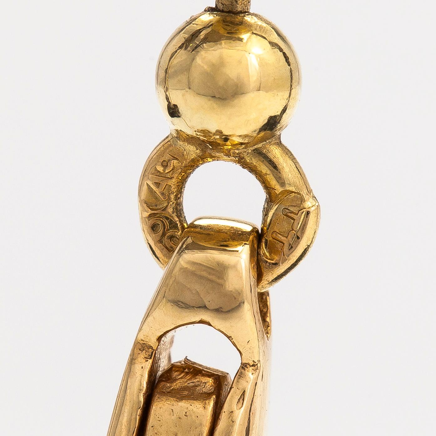 Torbjörn Tillander, Kaulakoru, 18K kultaa, turmaliineja sekä akvamariini. Helsinki 2001.