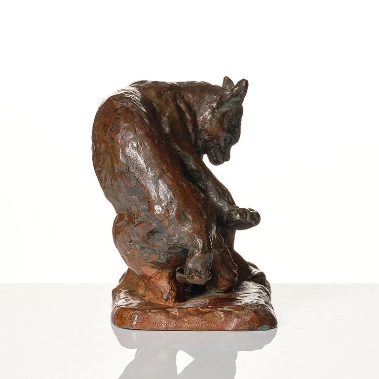 Arvid Knöppel, skulptur, brons. Signerad och med gjutarstämpel, daterad -31.