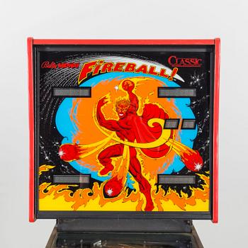 A "Fireball Classic" Bally 1980's pinball machine.