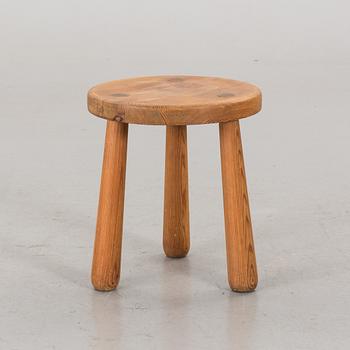 Axel Einar Hjorth, a stained pine 'Utö' stool, Nordiska Kompaniet, Sweden, 1930's.