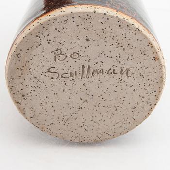 Bo Scullman, a signed stoneware vase.