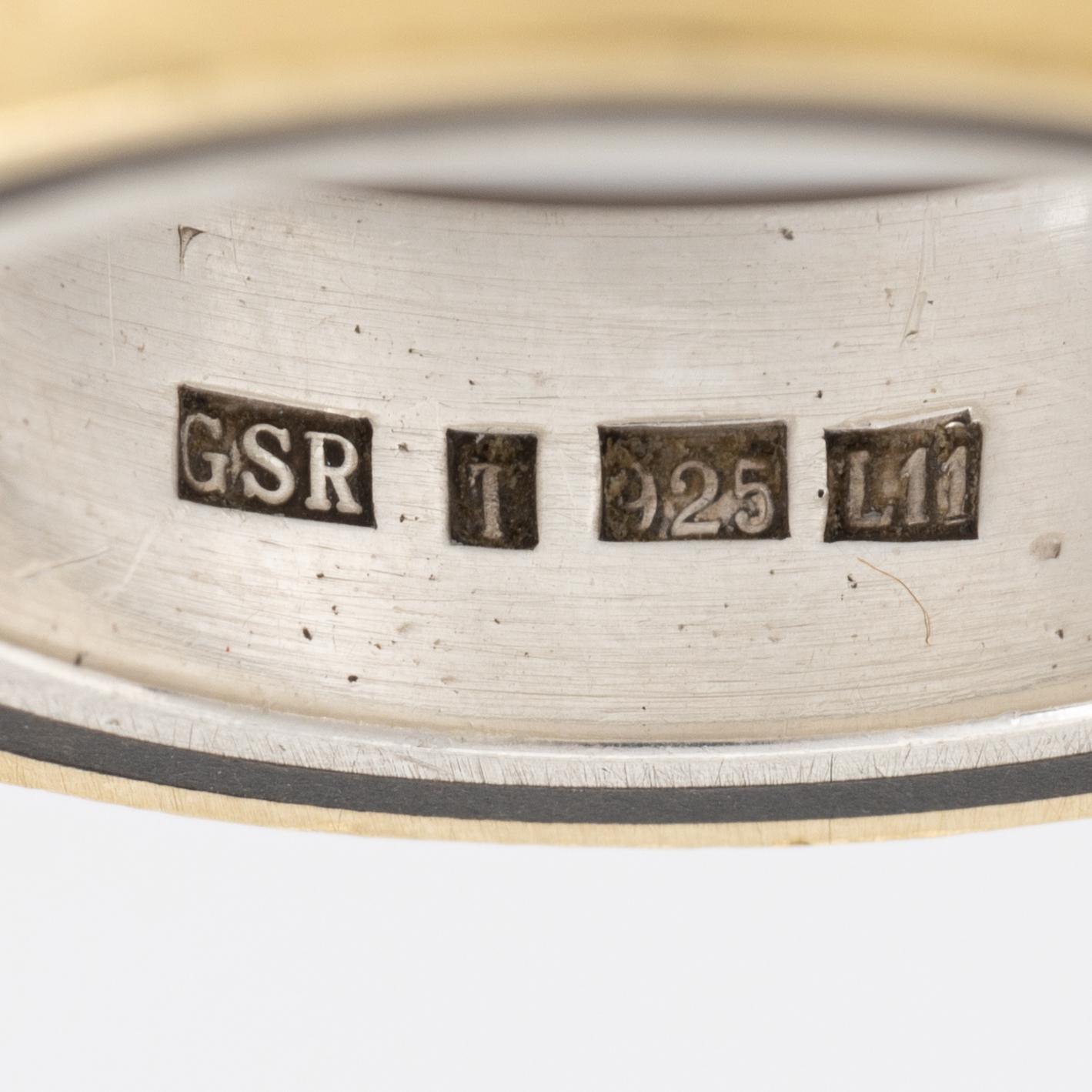 Elmqvist & Roll, sterling silver, bakelite , 18K guld.