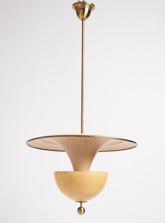 Bertil Brisborg, & Olle Elmgren, a pair of ceiling lamps, Nordiska Kompaniet, 1940s.