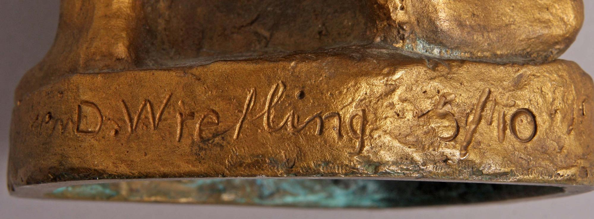 DAVID WRETLING, skulptur, brons, sign o numr 5/10.