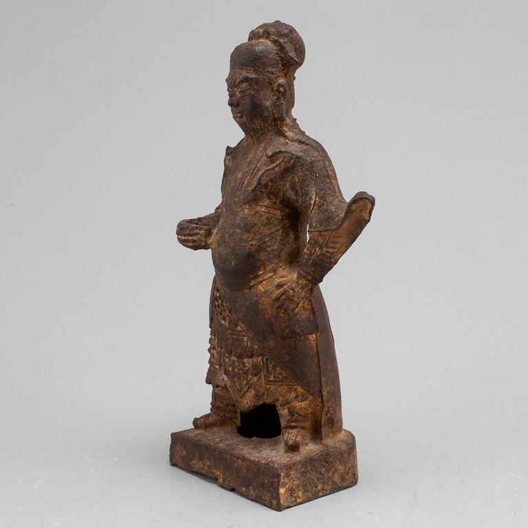 A cast sculpture of a gurads man, presumably Ming dynasty.