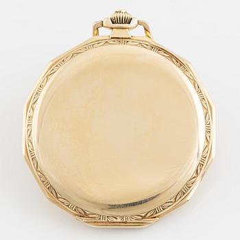 Longines 14K gold. pocket watch, 50 mm.