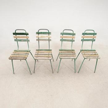 Garden chairs, 4 pcs, mid-20th century.