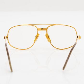 must de Cartier, Santos, Glasögonbågar. Märkta Cartier, Paris, Made in France 135, 54, 16.