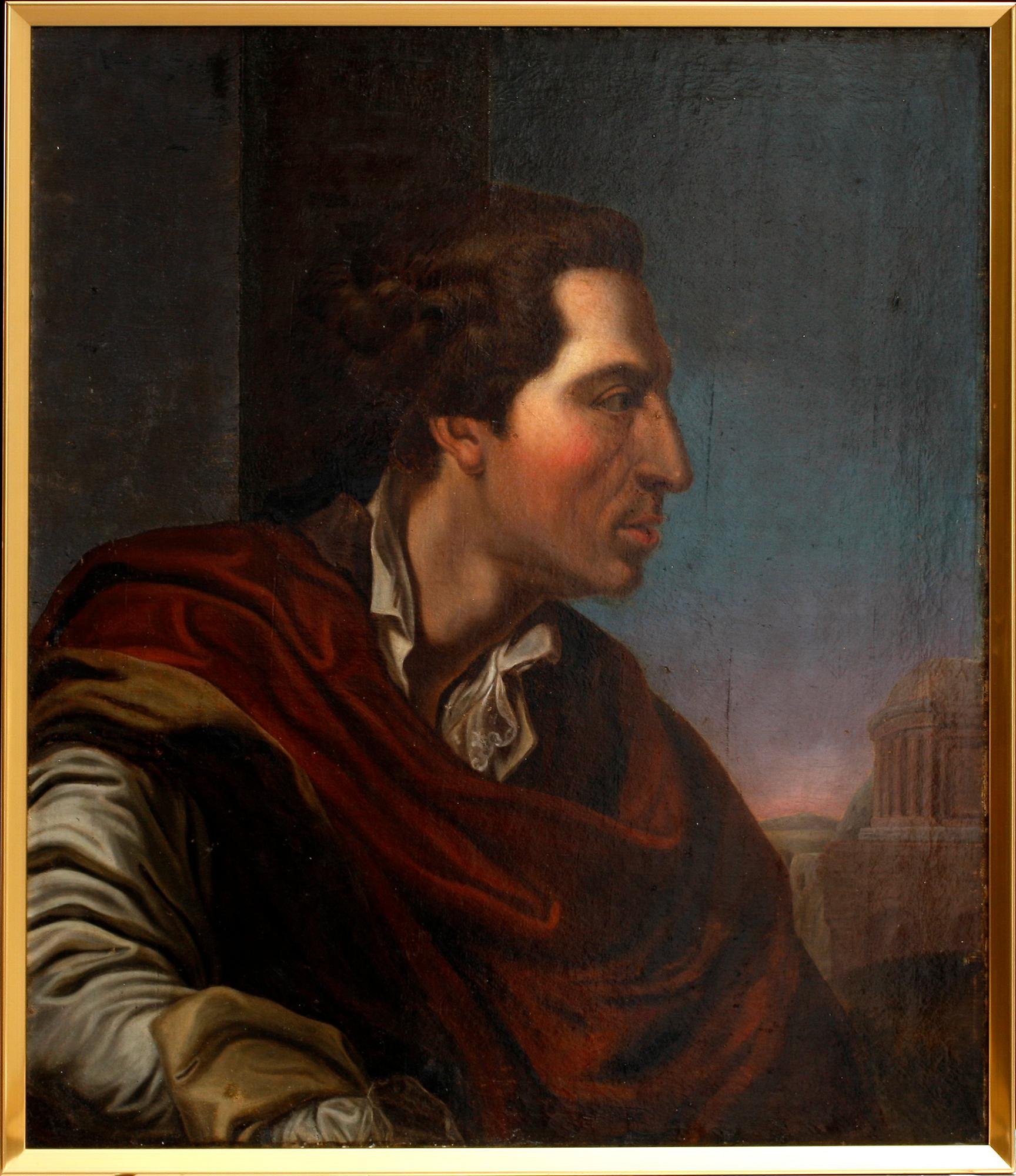 PEDER ALS, hans skola. Olja på uppfodrad duk, 1700-talets slut.