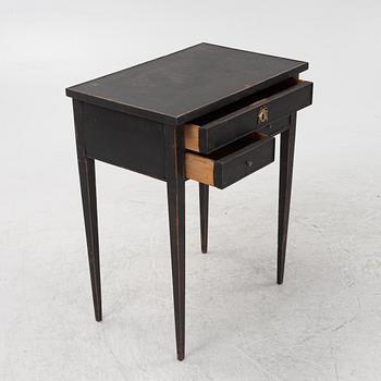 A painted Gustavian style side table, circa 1900.