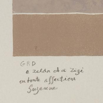 GEORGES RIBEMONT-DESSAIGNES, a litograph in colors, signed GRD.