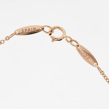 Tiffany & Co, Elsa Peretti, halsband, "Diamonds by the Yard", 18K guld med en briljantslipad diamant.