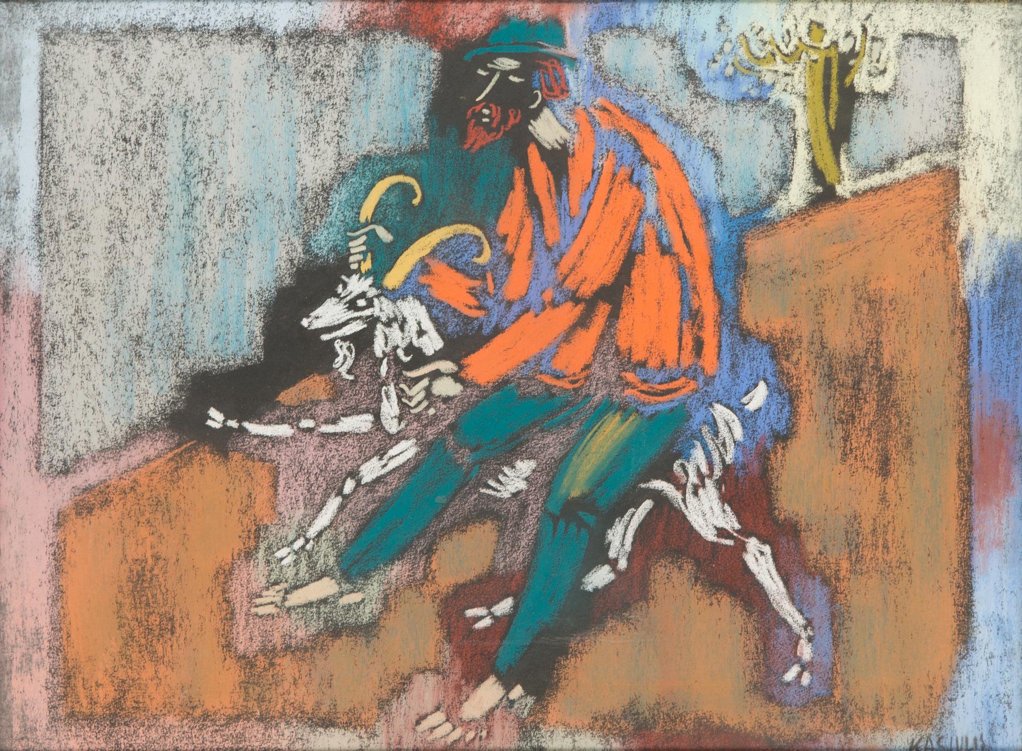 Vytautas Kasiulis, pastell, signerad.