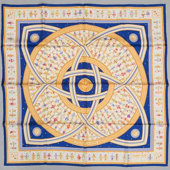 HERMÈS, a 'Donner la Main' silk scarf.