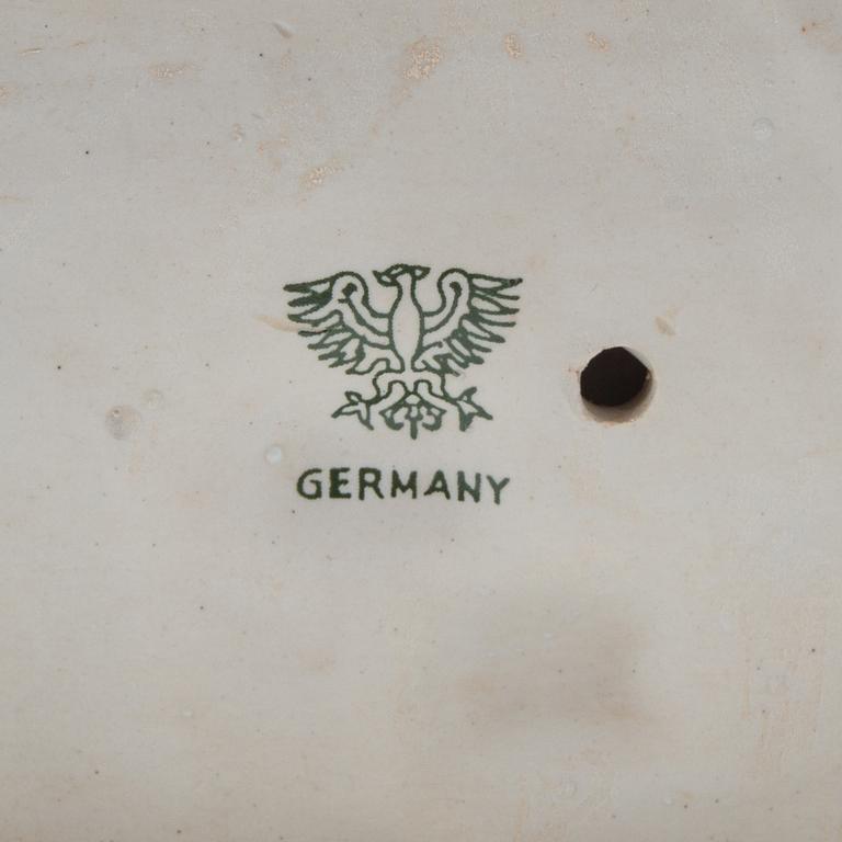 Urn with lid Germany Rococo style mid-20th century porcelain.