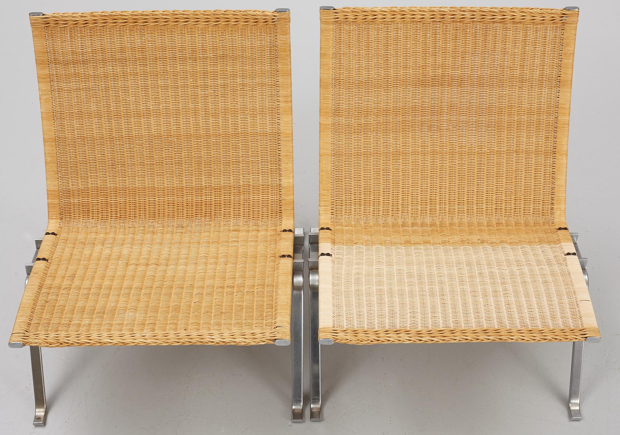 Poul Kjaerholm, fåtöljer, ett par, PK22, Fritz Hansen.