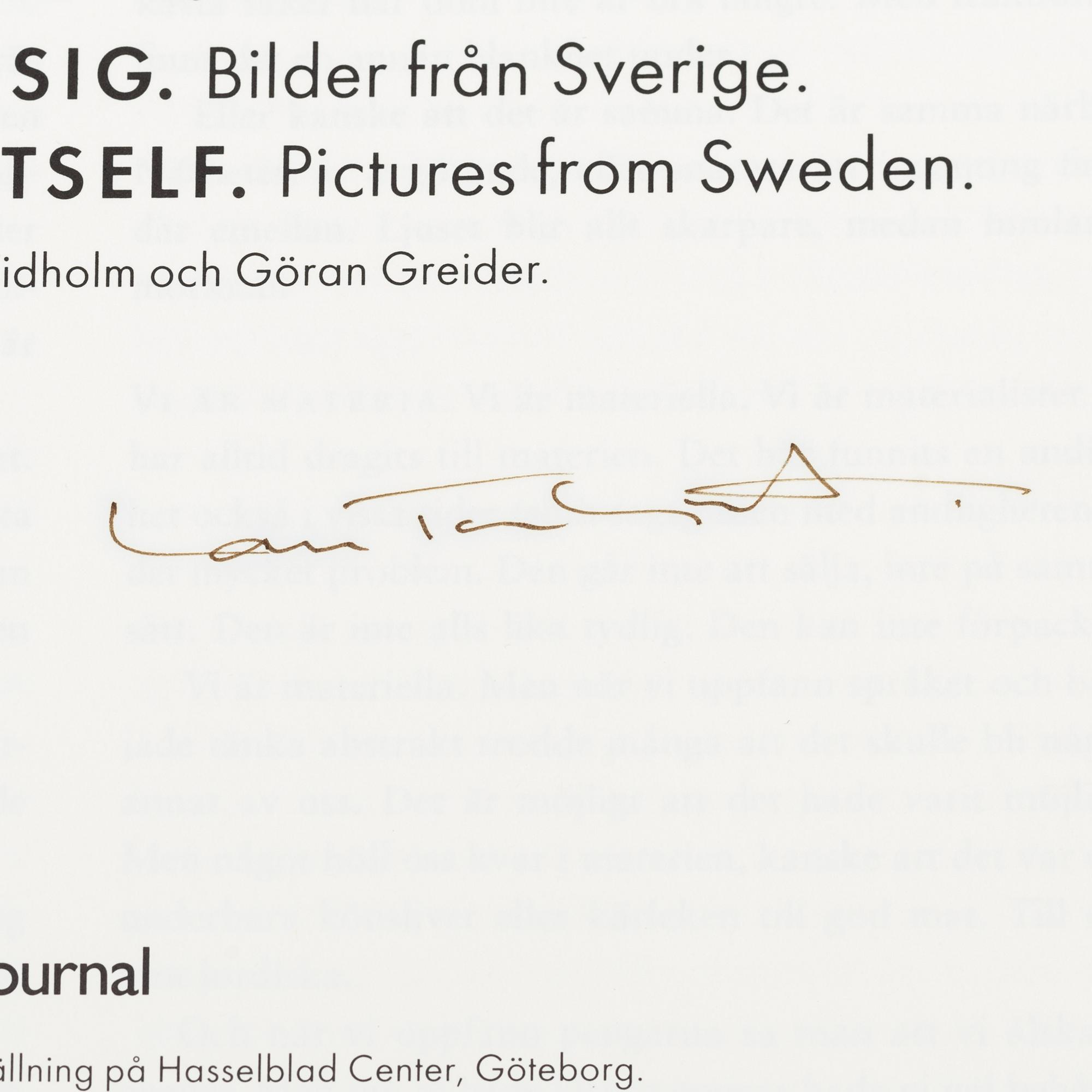 LARS TUNBJÖRK, bok/journal, "Landet utom sig", 1:a upplaga, 1993. Signerad av Lars Tunbjörk.