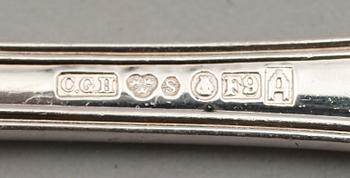 SAMLING BESTICK, 31 del, silver, modell engelsk snäck. Tot vikt 984 g.