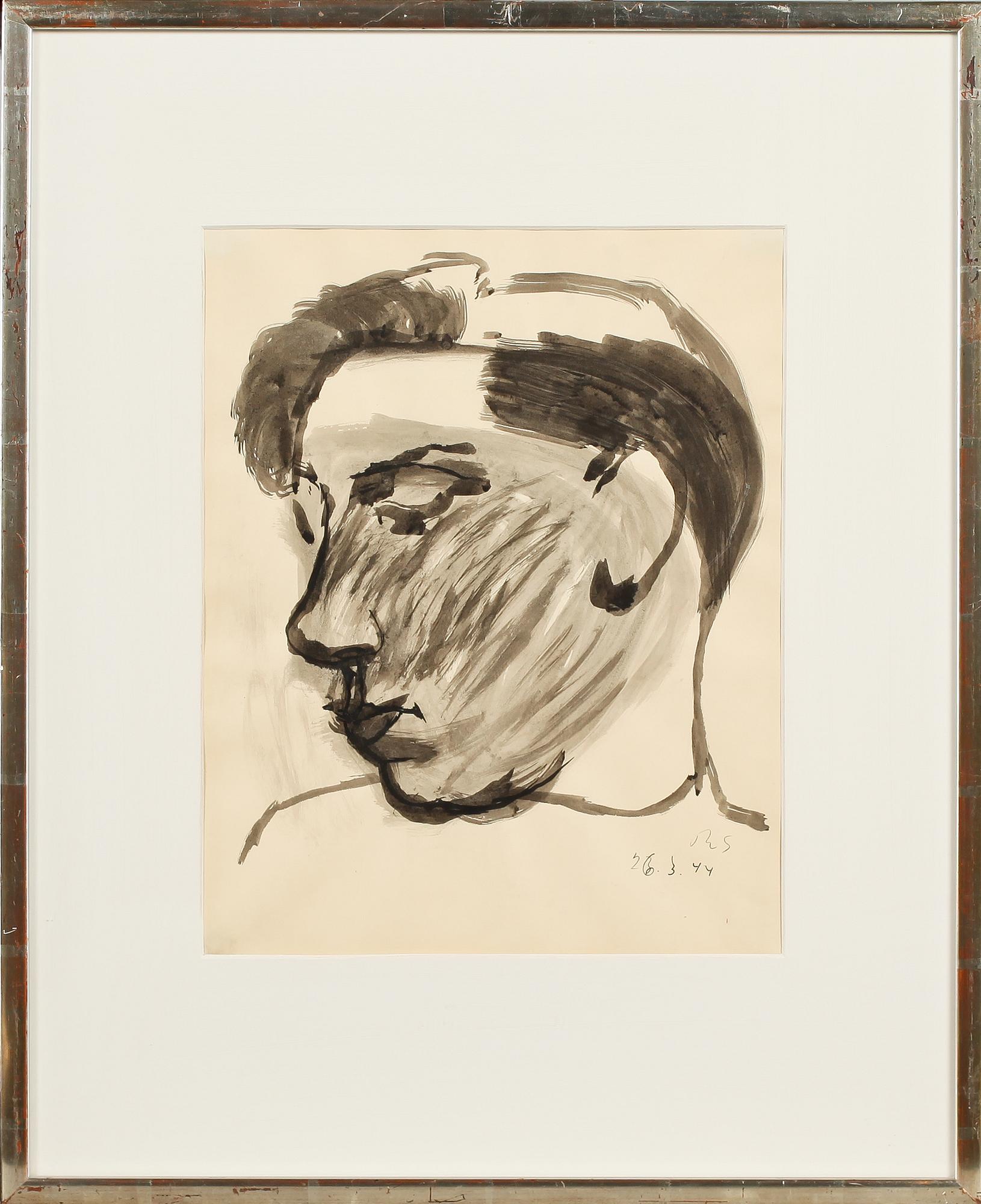 RAGNAR SANDBERG, tuschlavering, monogramsignerad.