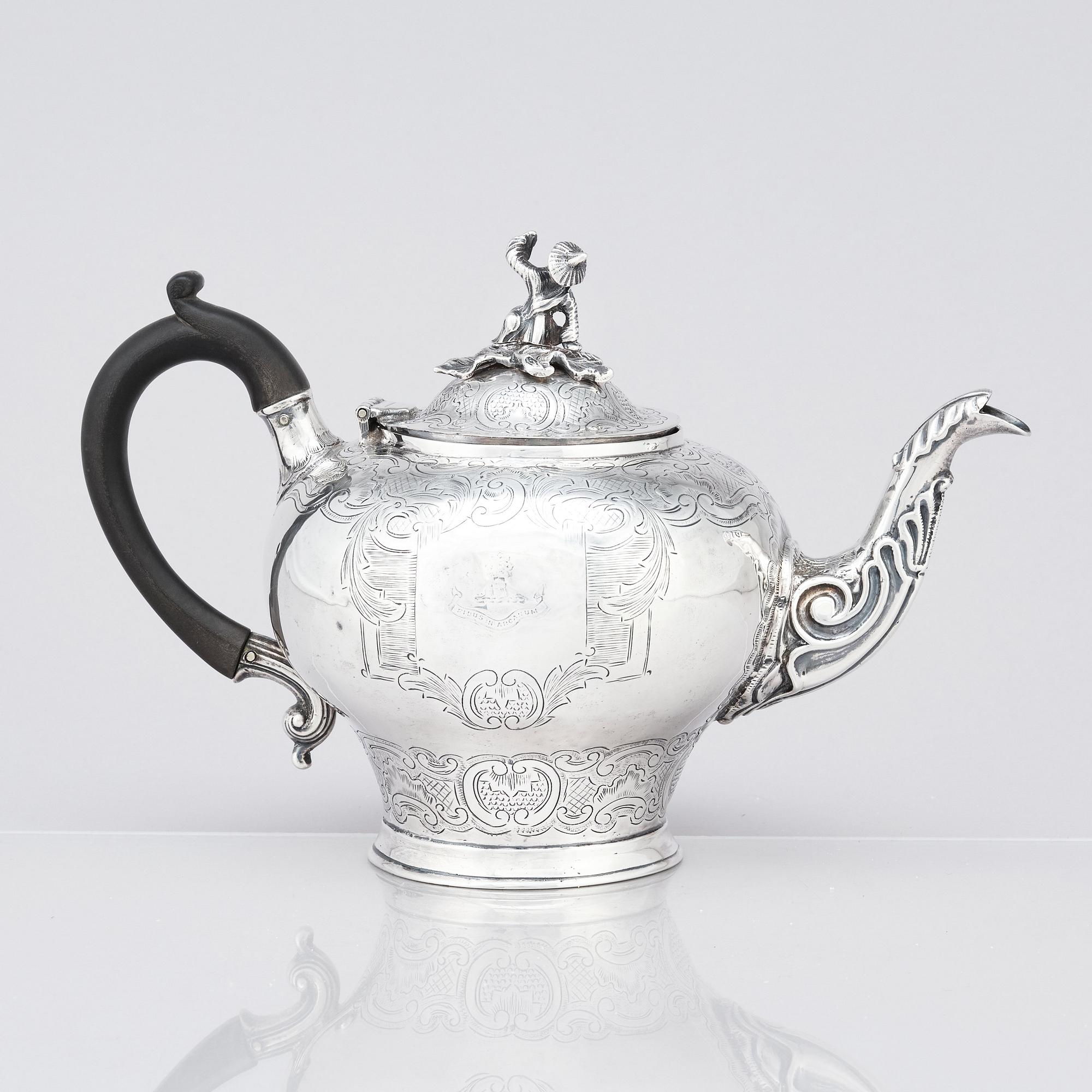Henry Nutting, tekanna, silver, London 1805.