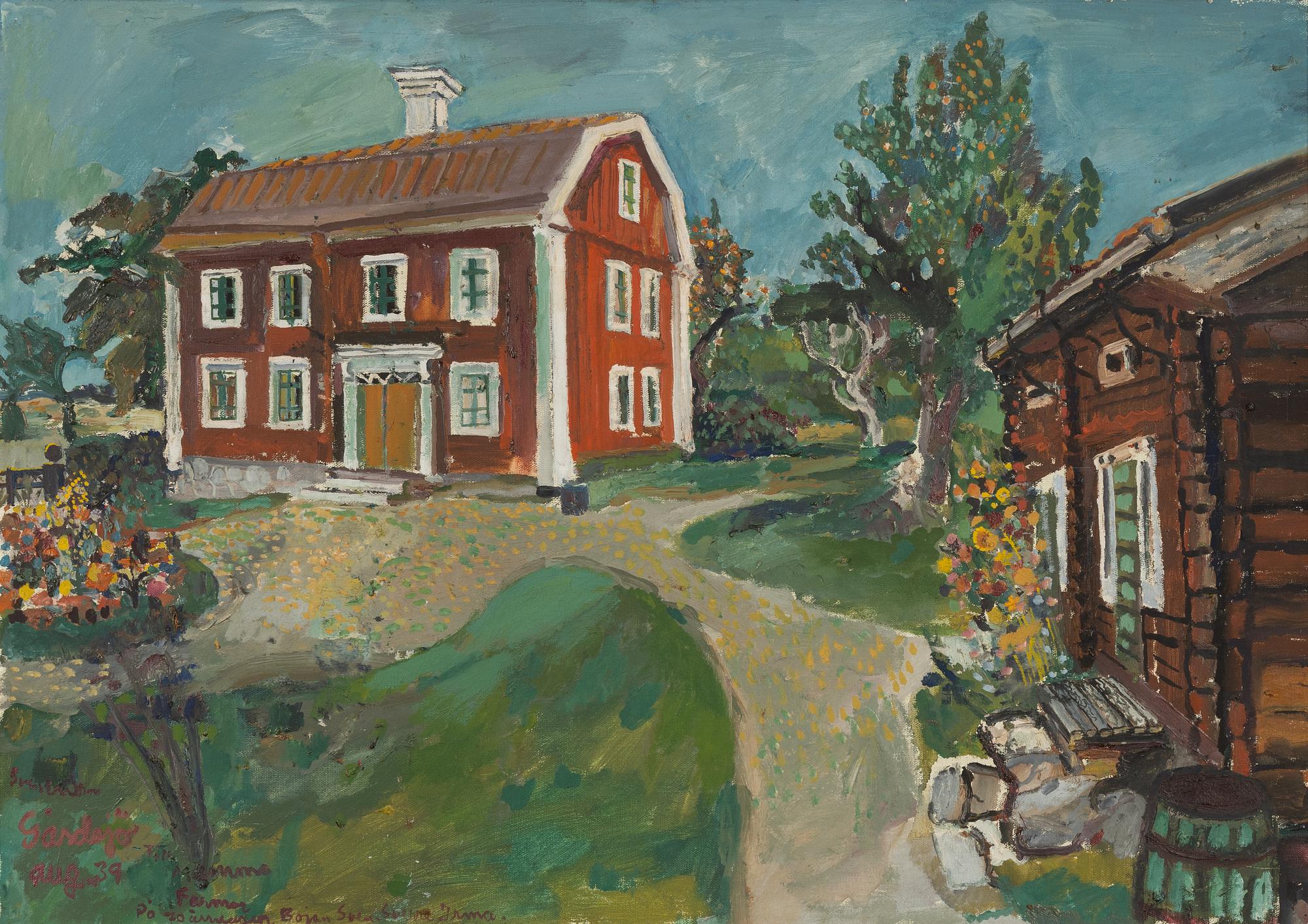 Sven X:et Erixson, oil on canvas, signed with dedication.