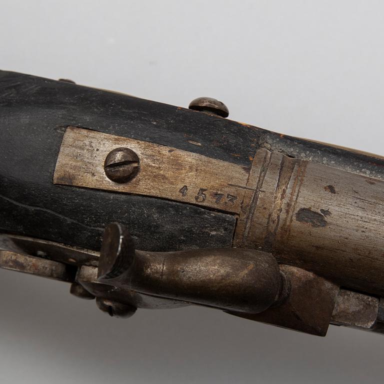 SLAGLÅSGEVÄR, norskt, 1700-tal reparationsmodell.