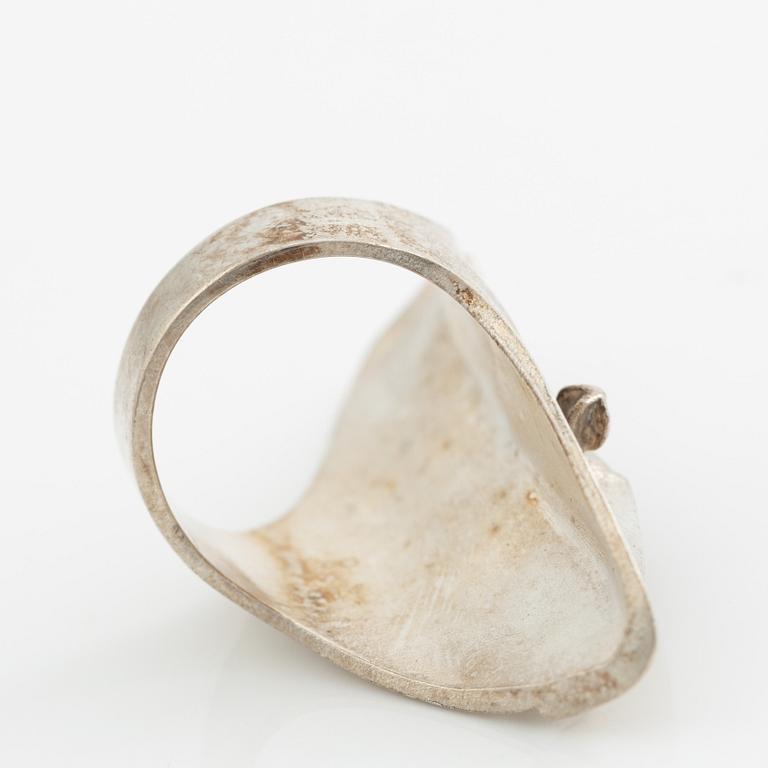 Björn Weckström, ring, silver, "Gondas mask", Lapponia 1994.