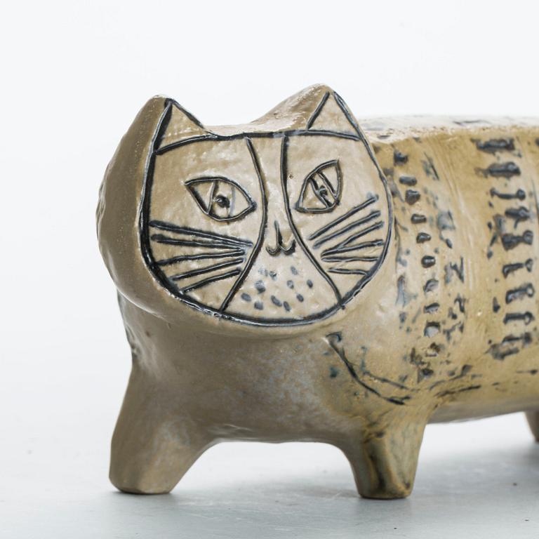 FIGURIN, stengods, "Katt", Lisa Larson, Gustavsberg. Ur serien "Stora zoo", i produktion 1958-1979.