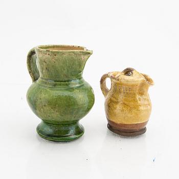 Signe Persson-Melin, tillbringare 4 st 1940/50 glaserat stengods.