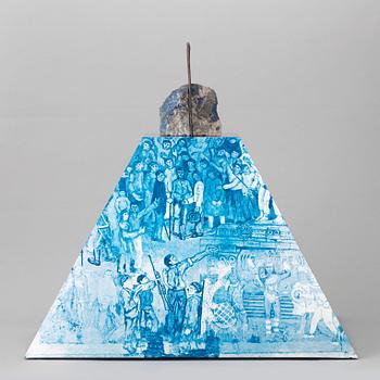 ROBERT RAUSCHENBERG, sign och dat -86 och numr 4/25. Multipel. Aluminium, screentryck, reliefpräglad silverplatta.