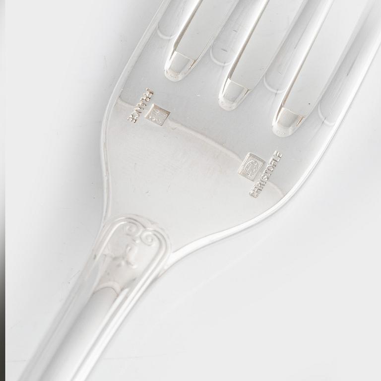 Christofle, a silver plated cutlery, model 'Malmaison' (55 pieces).