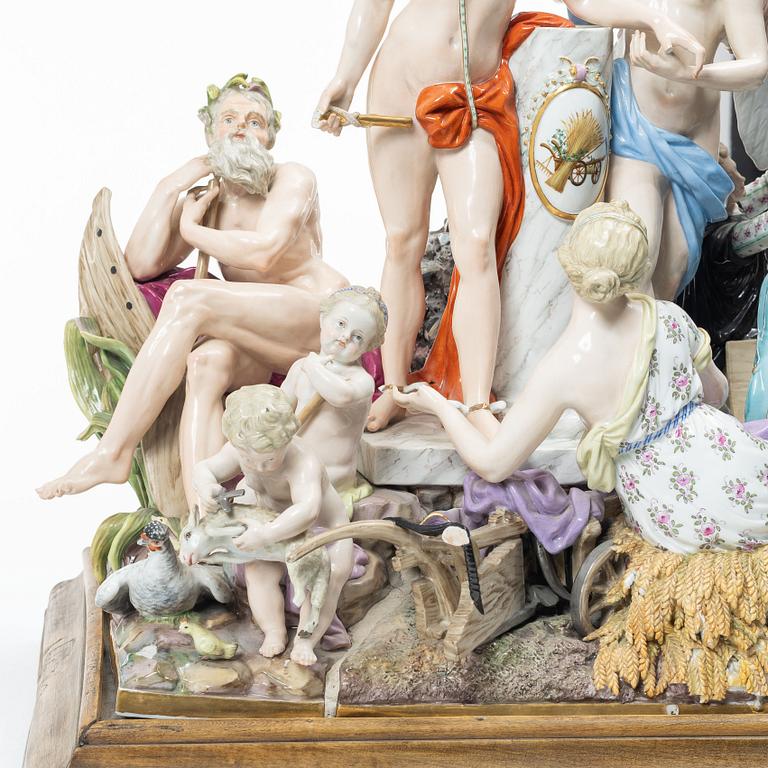 Meissen, Figurgrupp, porslin, "Allegorie der Handel", 1800-tal.