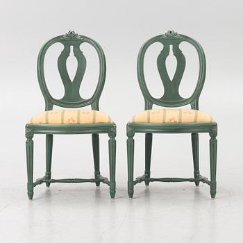 Stolar, 8 st, Gustaviansk stil, "Rosen", K.A. Roos, Helsingborg.