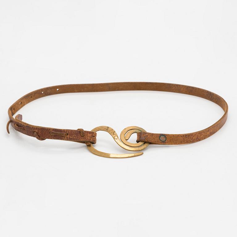 Alexander Calder, belt buckle with leather strap 1938.