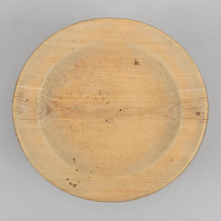 A Swedish wooden bowl and dish, 19th-20-th century.