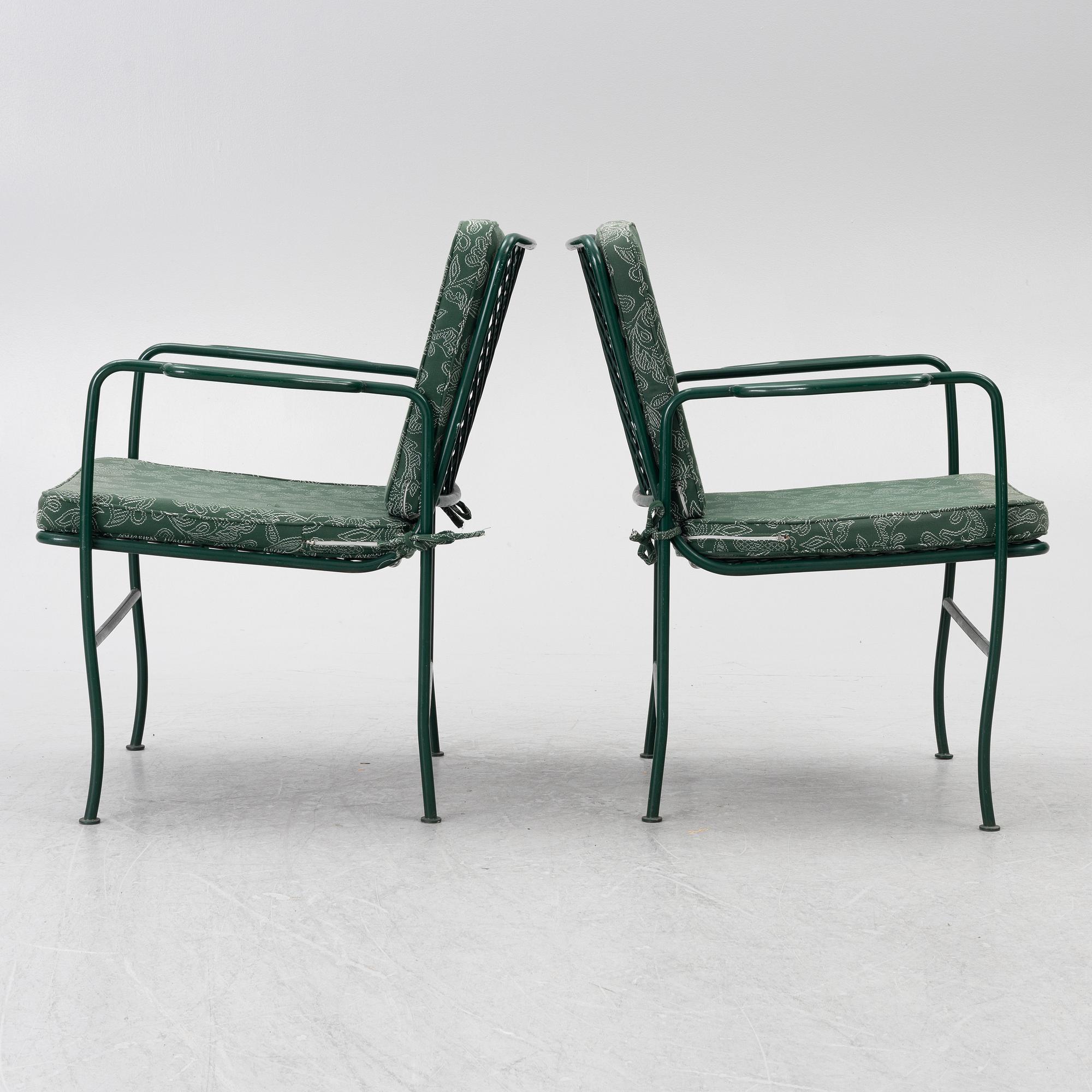 Josef Frank, a pair of model 591 steel tube armchairs, Firma Svenskt Tenn, Sweden.