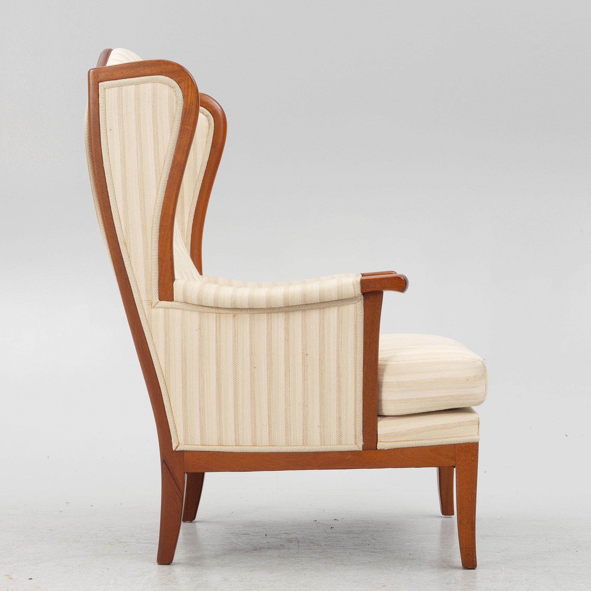 Carl Malmsten, armchair, "The Housefather", OH Sjögren 1988.