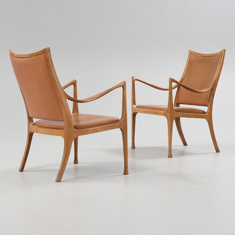 A pair of Hans Asplund armchairs, Nordiska Kompaniet, Sweden 1955.