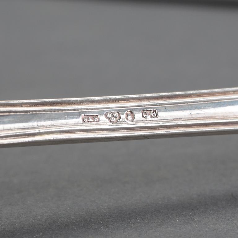 PARTI BESTICK, 48 delar, silver "Engelsk snäck", GAB, Stockholm, bla 1894. Vikt ca 2157g.