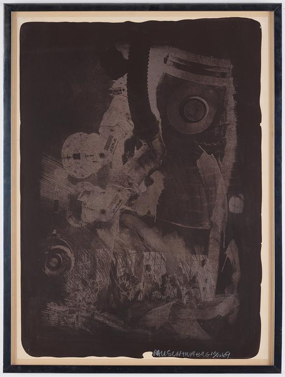 Robert Rauschenberg, litografi. Signerad och numrerad 10/42 med vit krita.