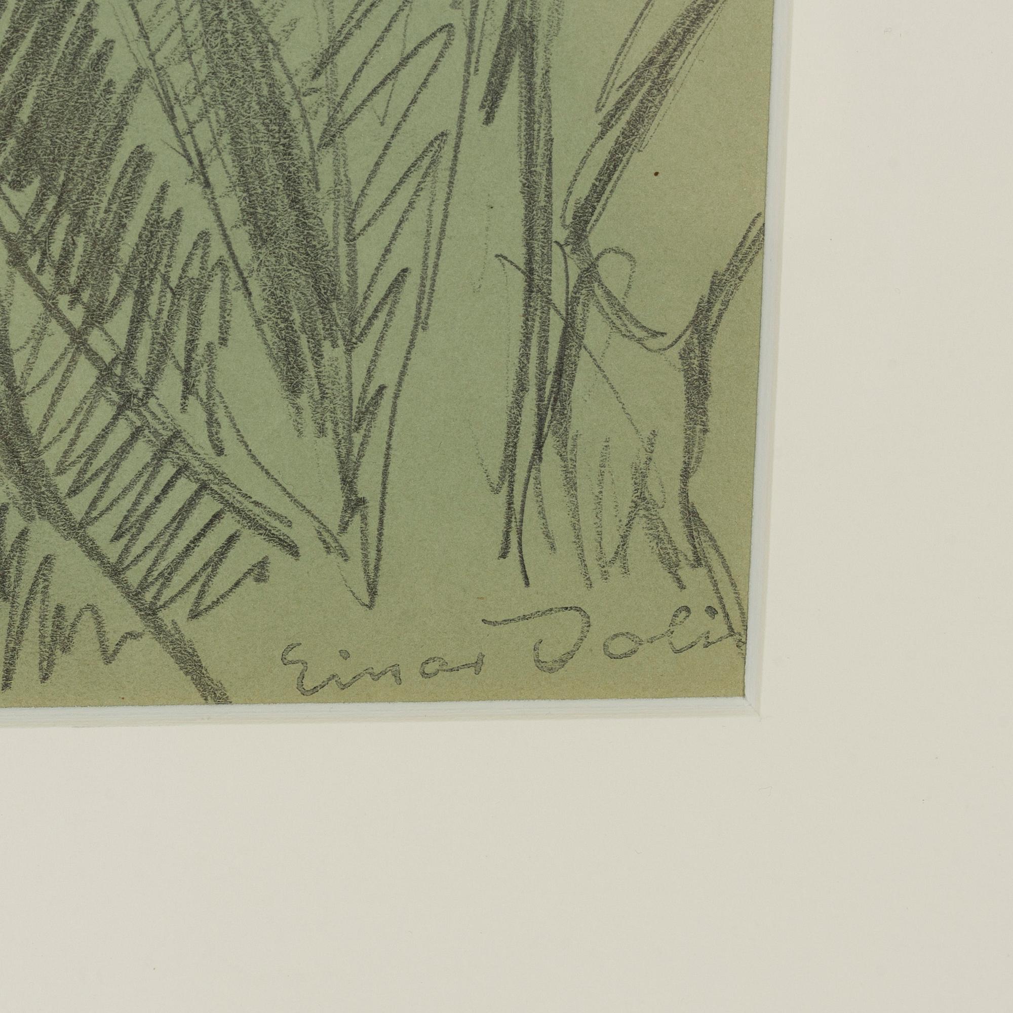 Einar Jolin, pencil drawing, stamped signature Einar Jolin.