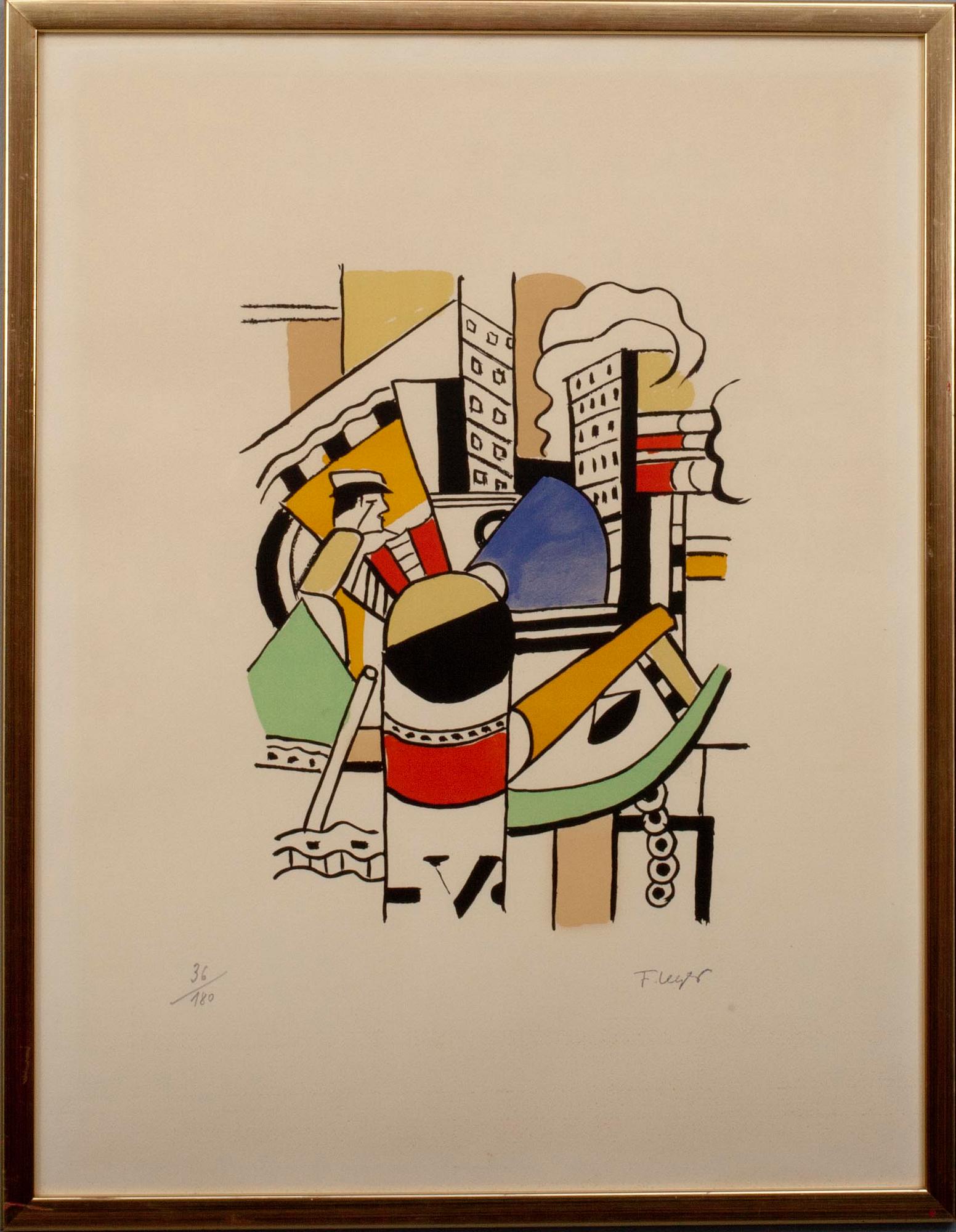 FERNAND LÉGER, litografi, signerad, numrerad 36/180.