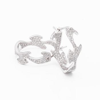 ÖRHÄNGEN, "Fusion", Georg Jensen, 18K vitguld med briljantslipade diamanter ca 1.20 ct.