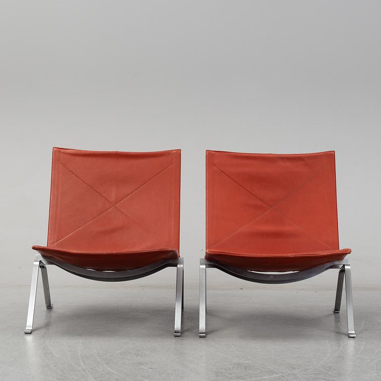 POUL KJAERHOLM, a pair of 'PK 22' armchairs, E. Kold Christensen.