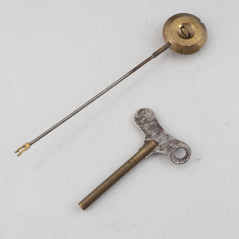 A 19th century mantle clock.