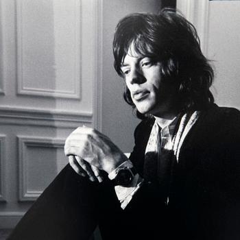 Tony Frank, Mick Jagger Hotel George V Paris 1971.