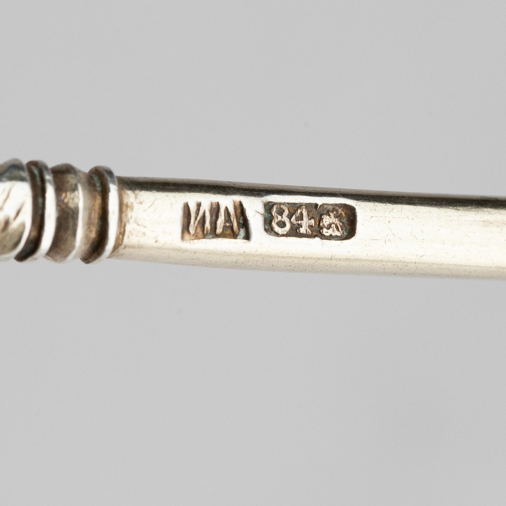 Ivan Alexeyev, teskedar, 12 st, silver, Moskva circa 1880-1890.
