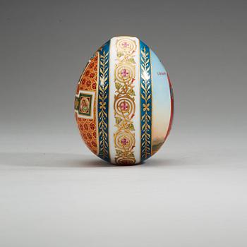 A Russian Easter Egg, Imperial Porcelain Manufactory, St Petersburfg, ca 1890.