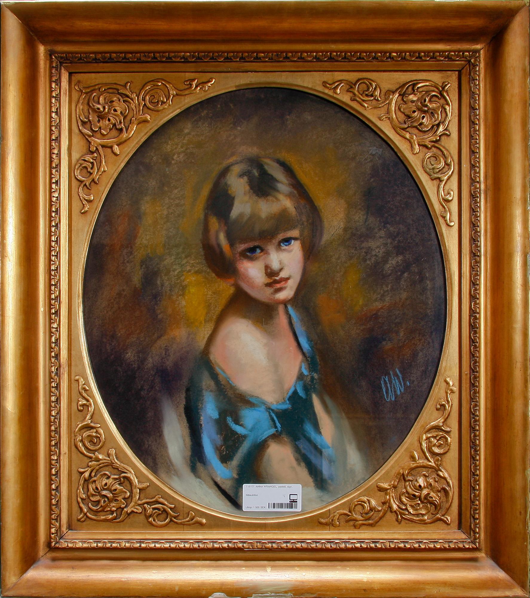 ANNA WRANGEL, pastell, sign.